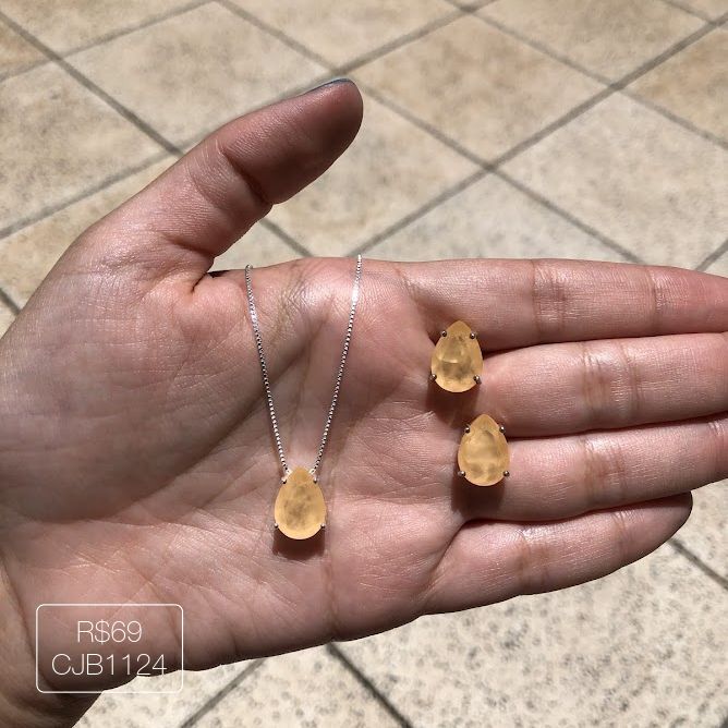 Conjunto Gota Fusion Living Coral Prata